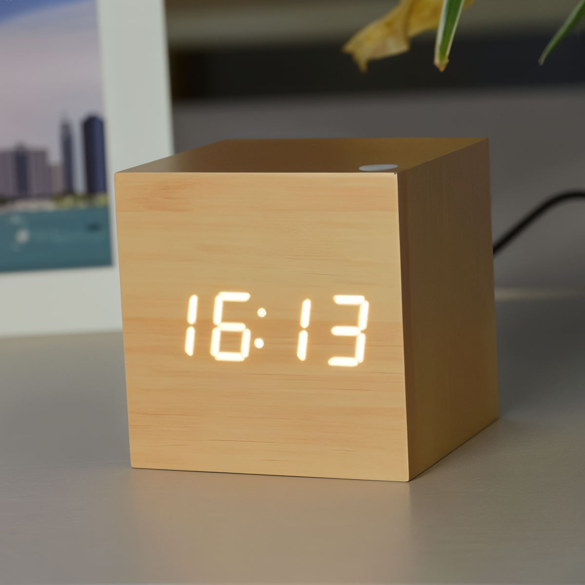 WoodTime | Elegante digitale LED Klok