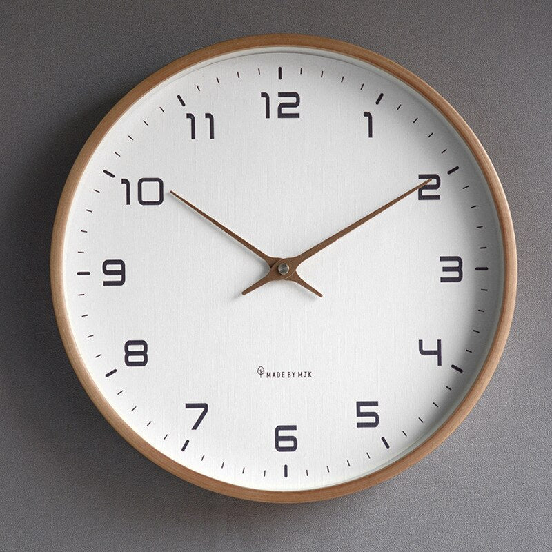 Scandinavische Minimalistische Houten Wandklok