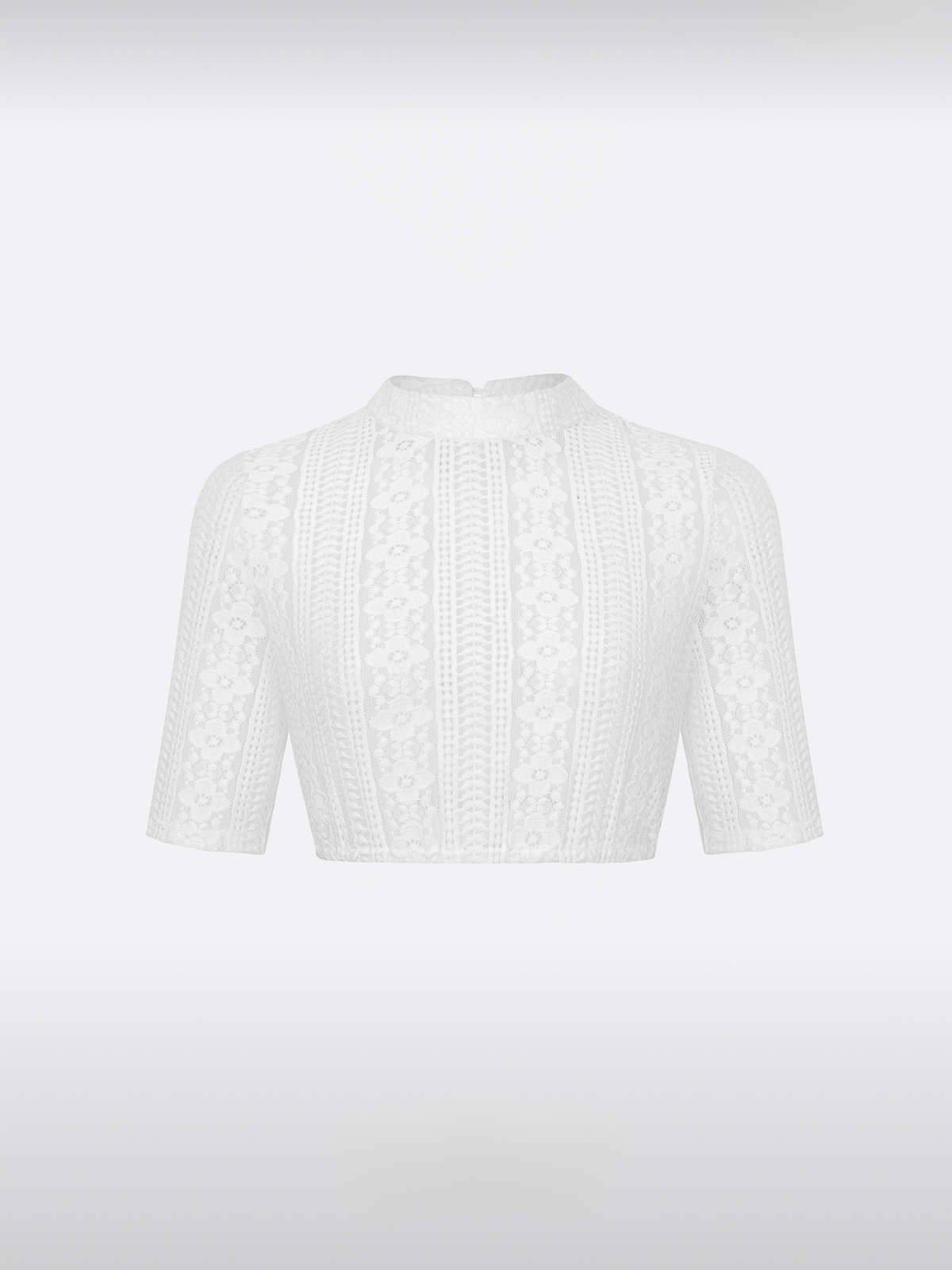 Witte Halve Mouw Bloemmotief Dirndlblouse