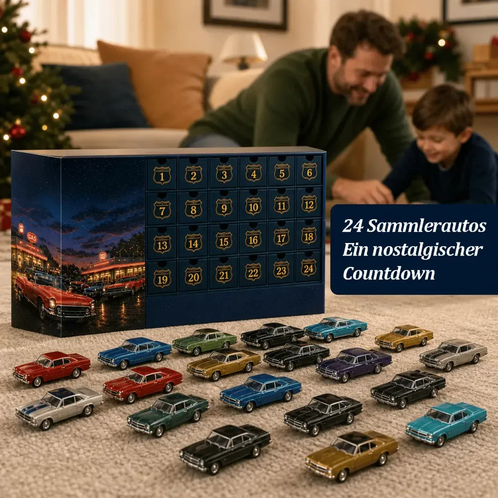 😍🚗 Adventskalender „24 Dagen Klassieke Amerikaanse Auto's“ – 24 Oldtimer-verzamelobjecten voor autoliefhebbers