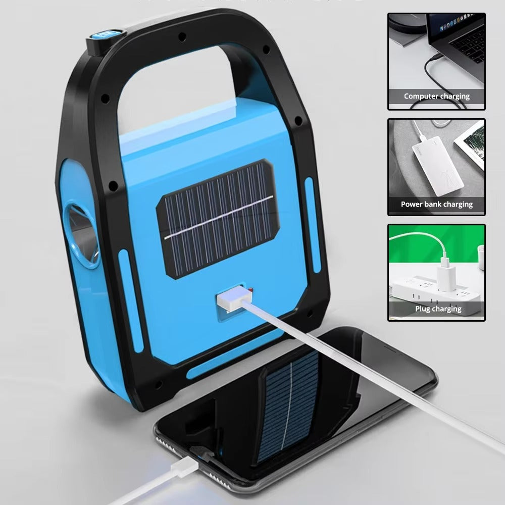 Oplaadbare USB-Campinglamp met Powerbank – SolarGlow