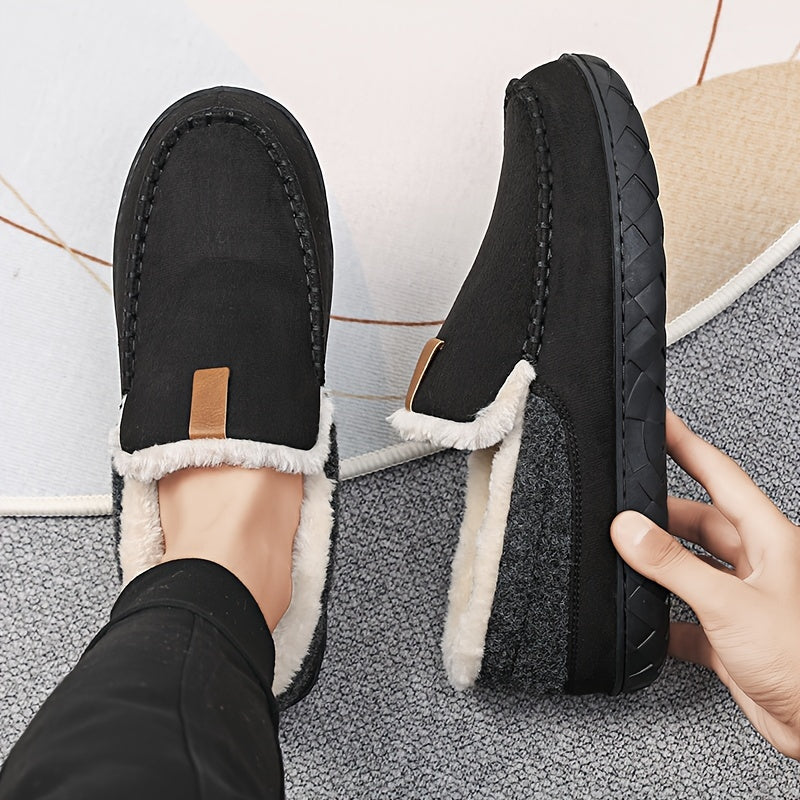 Winter Slippers voor Heren – Warme Schapenvacht Slippers voor Thuis