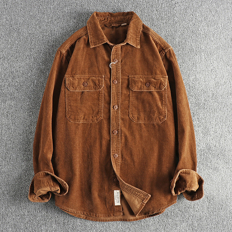 RetroRib Corduroy Shirt van Katoen met Relaxte Pasvorm
