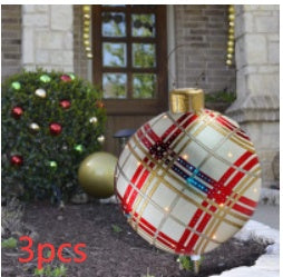Opblaasbare Christmas Kerstbal 60 cm – Weerbestendige PVC Kerstdecoratie voor Buiten