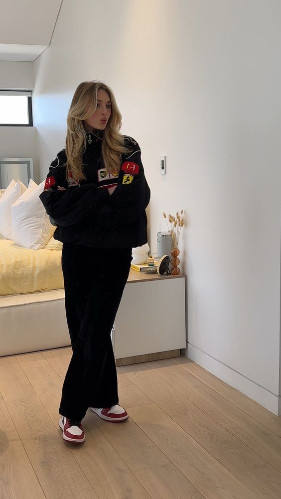 Vintage Ferrari Racer Jacket - Sportieve Stijl en Duurzaamheid voor Iedereen