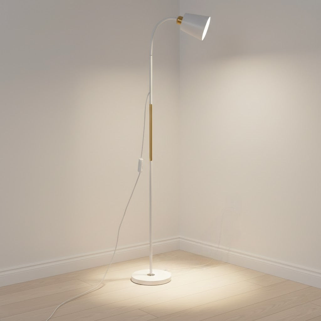 Verstelbare Vloerlamp met Richtbare Lampkop – Functionele Leeslamp