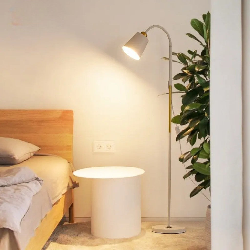 Verstelbare Vloerlamp met Richtbare Lampkop – Functionele Leeslamp