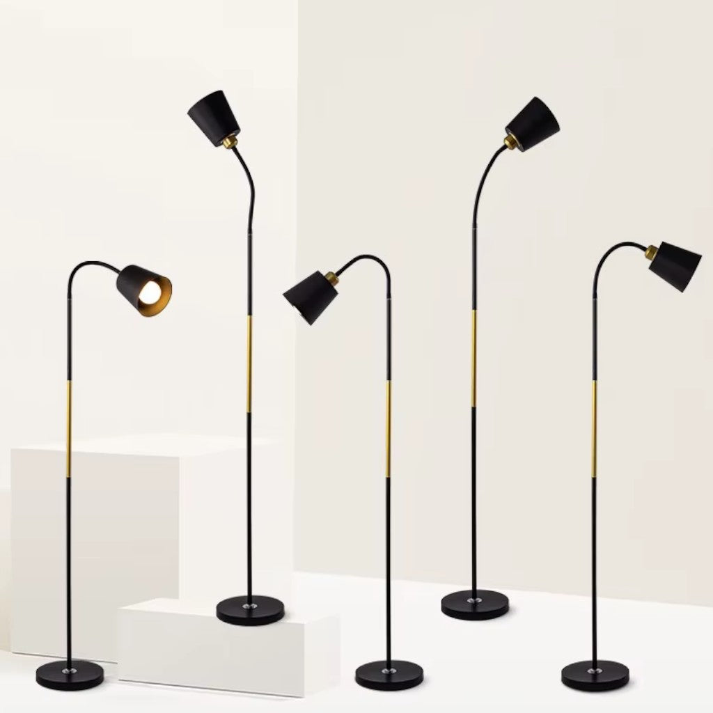 Verstelbare Vloerlamp met Richtbare Lampkop – Functionele Leeslamp