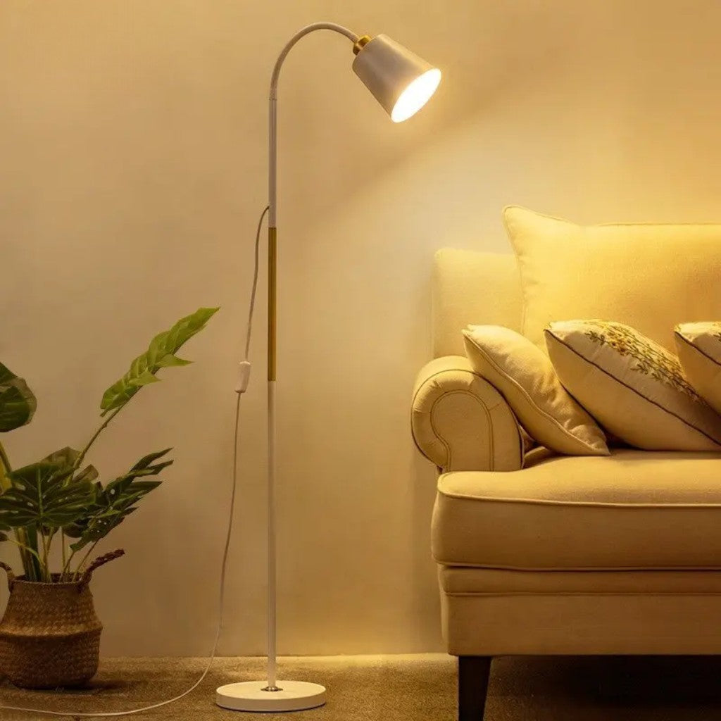 Verstelbare Vloerlamp met Richtbare Lampkop – Functionele Leeslamp