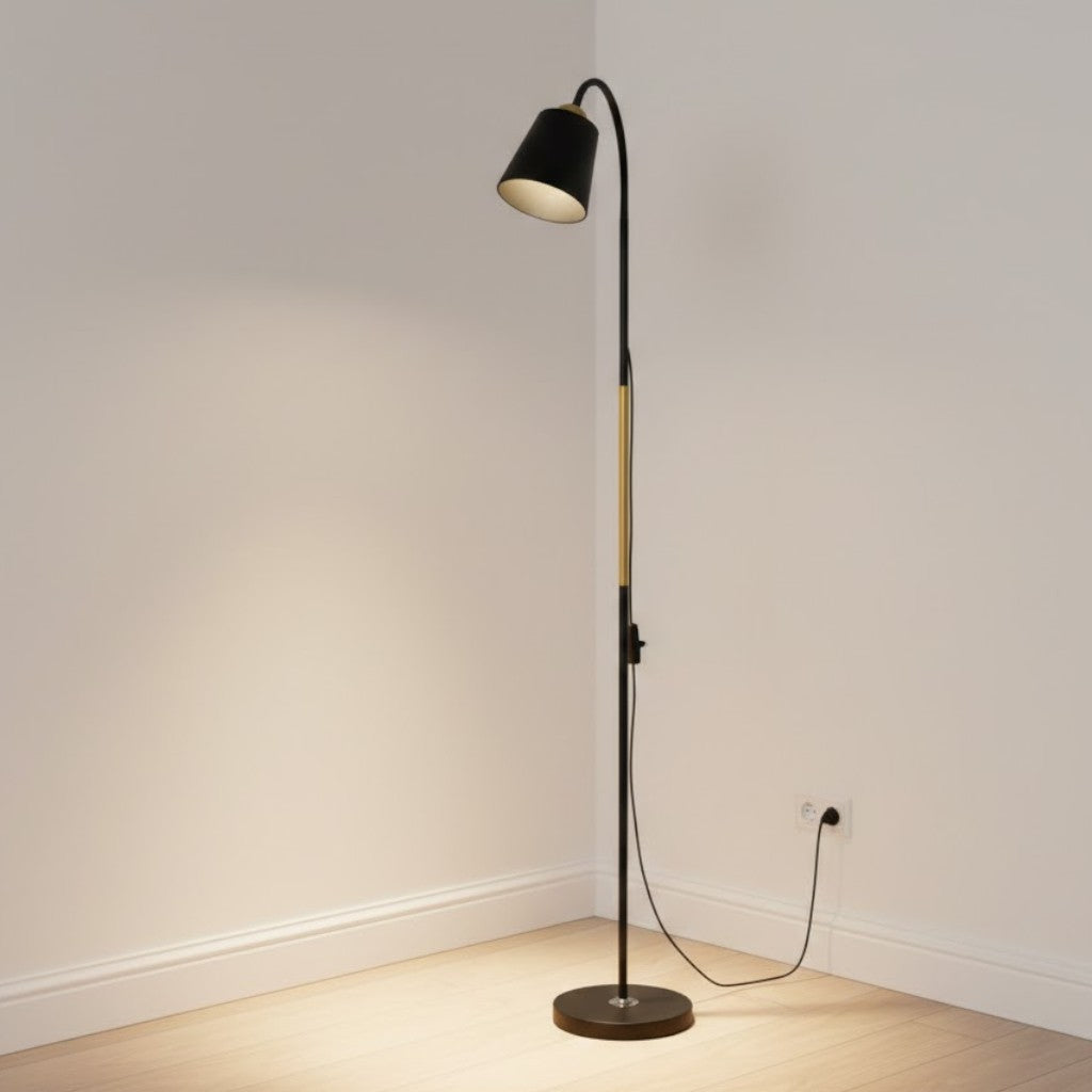 Verstelbare Vloerlamp met Richtbare Lampkop – Functionele Leeslamp