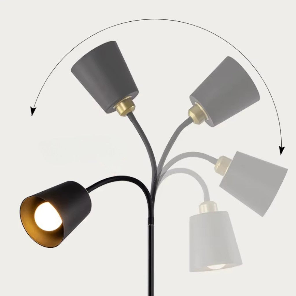 Verstelbare Vloerlamp met Richtbare Lampkop – Functionele Leeslamp