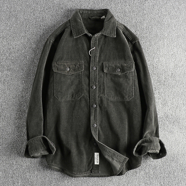 RetroRib Corduroy Shirt van Katoen met Relaxte Pasvorm