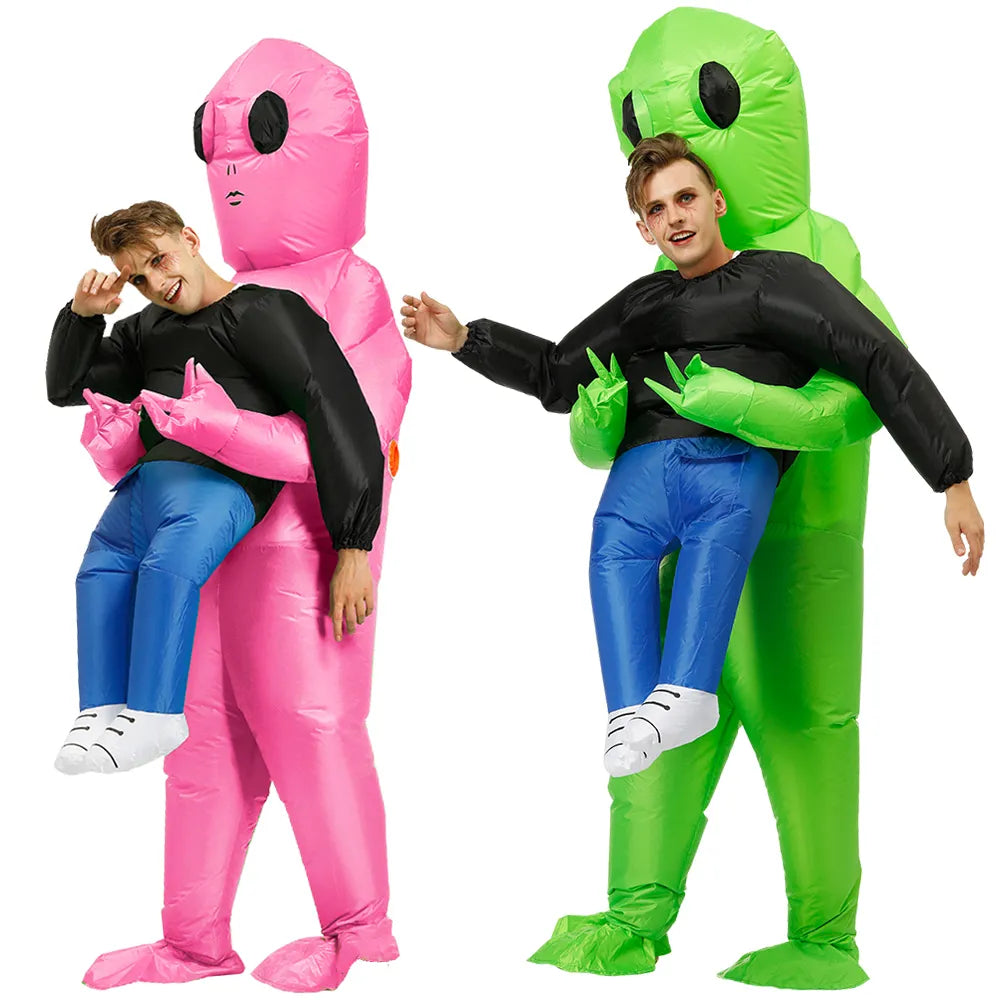 Alien Kostuum Opblaasbaar Carnaval Kinderen en Volwassenen