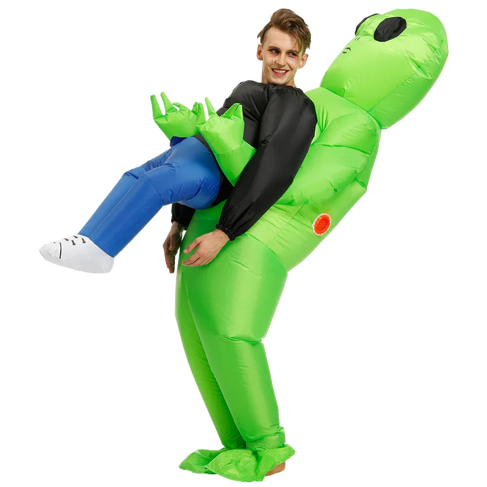 Alien Kostuum Opblaasbaar Carnaval Kinderen en Volwassenen