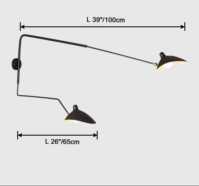 Wandlamp Met Verstelbare Armen - Dubbele Armen - Moderne Verlichting