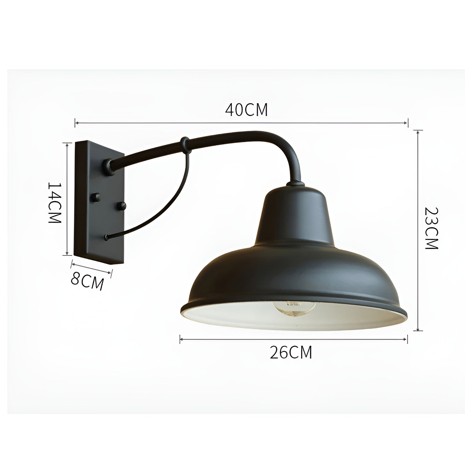 Rustieke ijzeren wandlamp - Vintage buitenverlichting