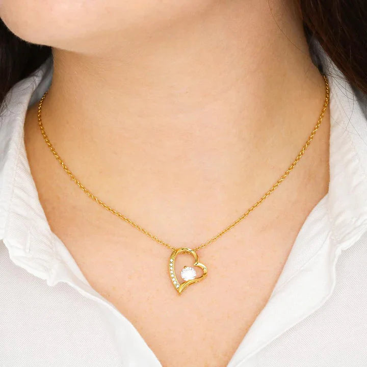 EternalBloom | Romantische Rozenbox met 14k Witgouden Hartketting en Liefdesbriefje