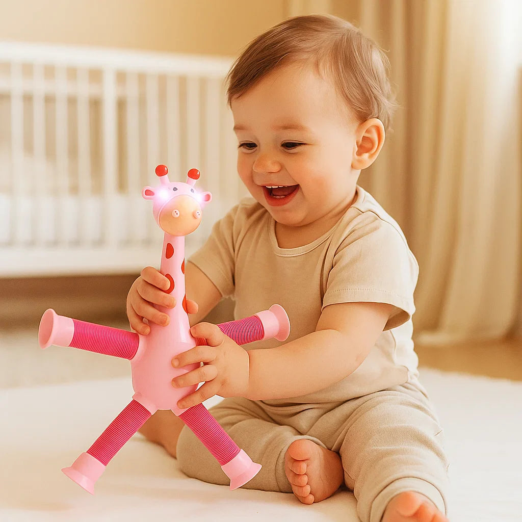 Sensorische Zuignap Giraffe Baby Speelgoed