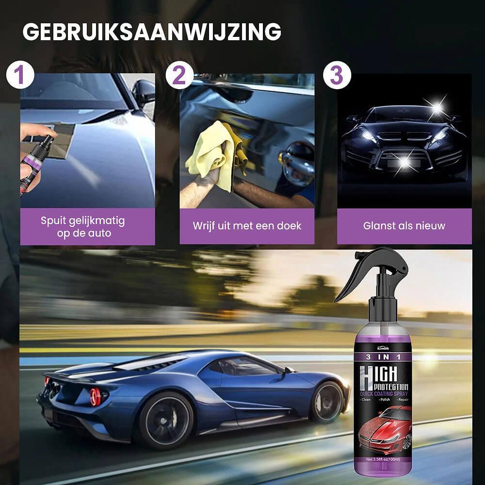 AutoGlanz - 3-in-1 Nano Keramische Coating Spray | 1+2 Gratis