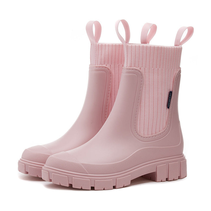 Waterdichte Gummlaarzen voor Dames | Hoogte Verstelbaar Plateau & Antislip PVC-Zool