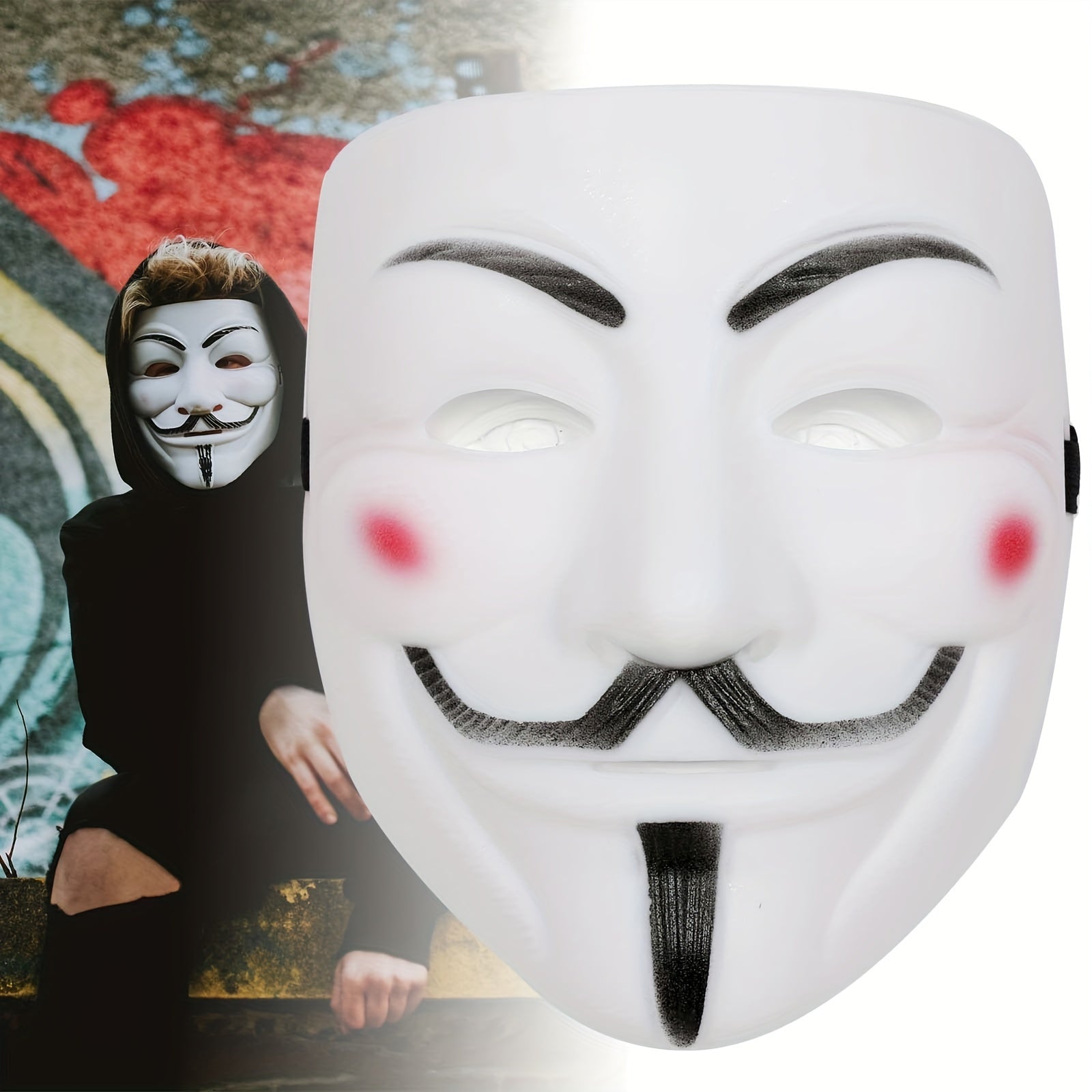 Heren Volledige Gezicht Plastic Halloween Masker | Anonieme Cosplay