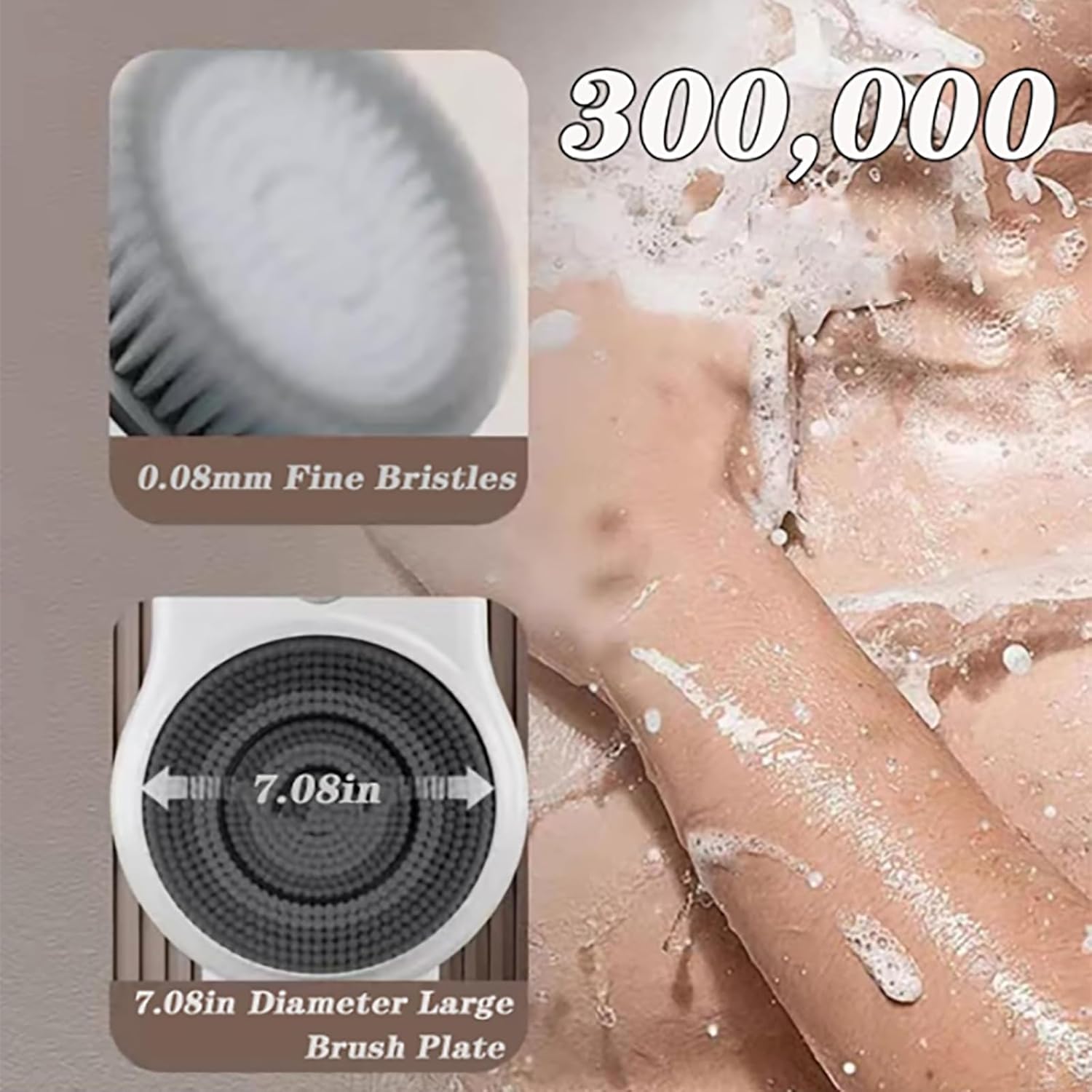 ScrubMaster Douche Schrobber | Wandgemonteerde elektrische schrobber voor een grondige reiniging en gemak