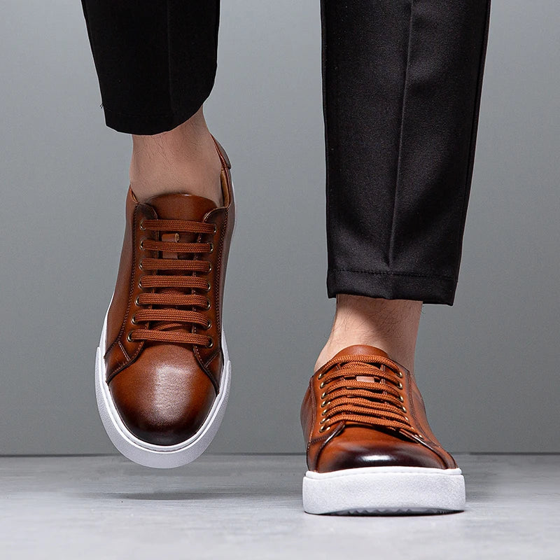Leren Sneakers Heren - Stijl & Comfort - David™
