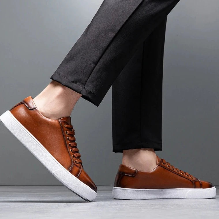 Leren Sneakers Heren - Stijl & Comfort - David™