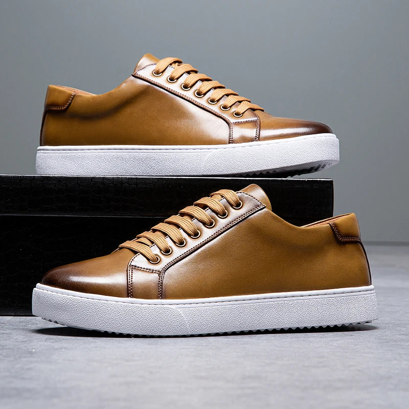 Leren Sneakers Heren - Stijl & Comfort - David™