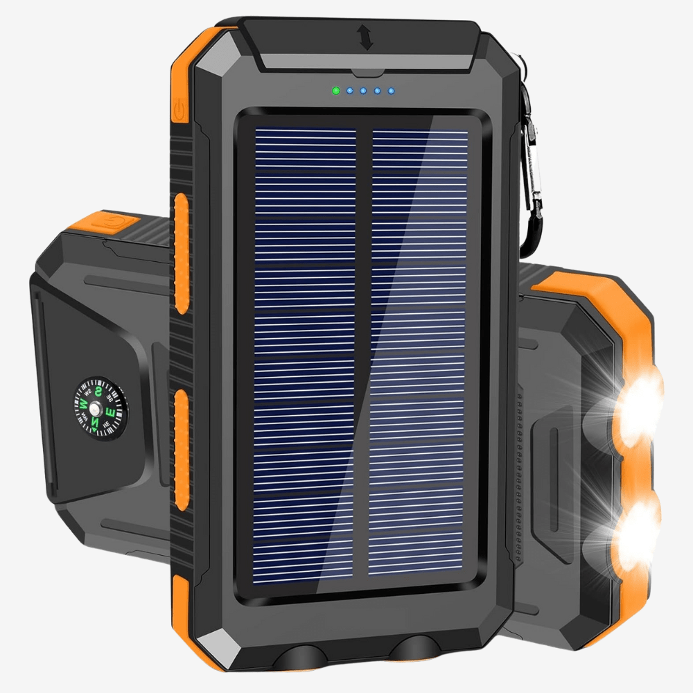 Waterdichte Schokbestendige Zonnebatterij 10.000 mAh | Zonne-oplaadbaar