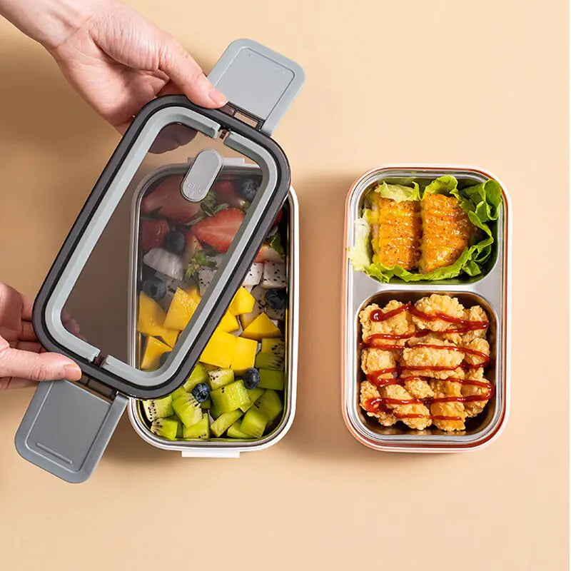 2-laagse RVS Bento-Lunchbox - MealMate