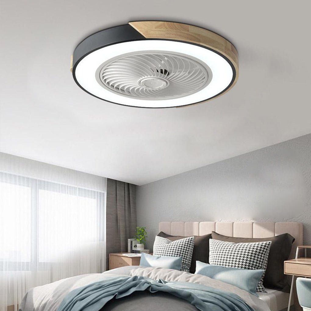 Moderne LED Plafondventilator Zonder Frame – Elegante en Stille Koeling met Afstandsbediening