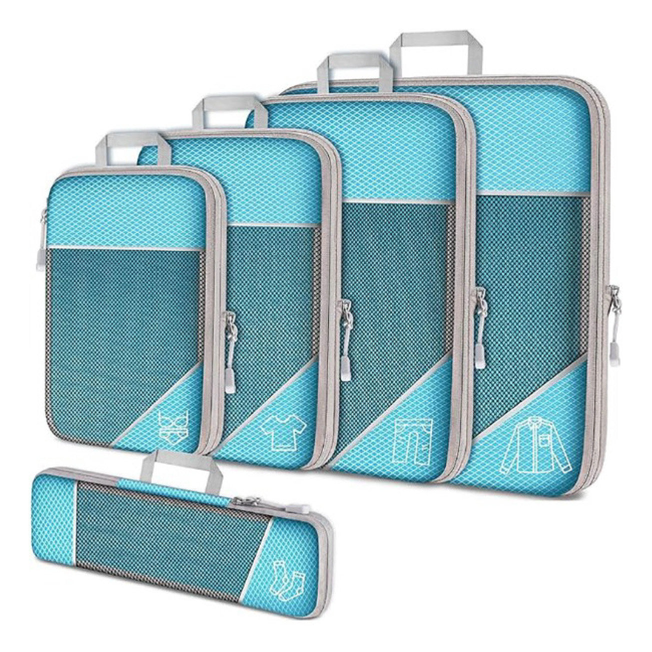 LuxuraPack Compressie Inpak Cubes | Ruimtebesparende opbergoplossingen voor georganiseerde reizen