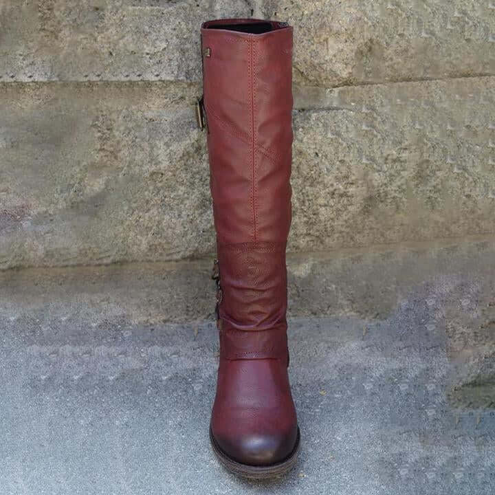 Vintage laarzen met rits voor vrouwen