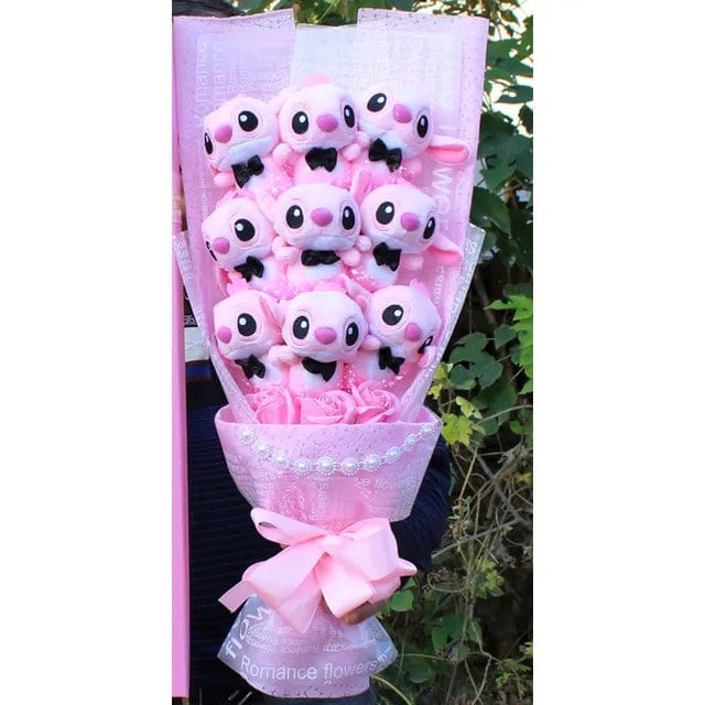 Bloemstuk Pluche Stitch en Vrienden - Betoverd Cadeau