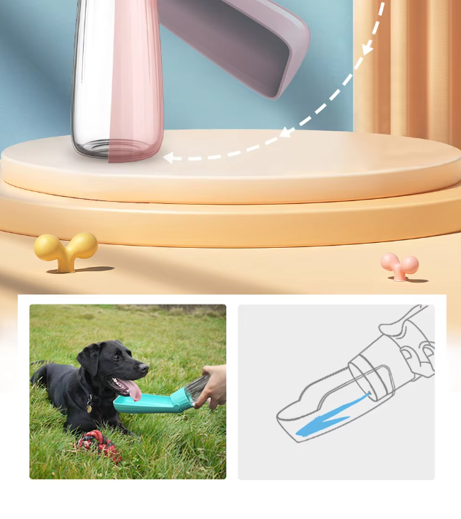 Hond Waterfles - Reis Leaksafe 550ml