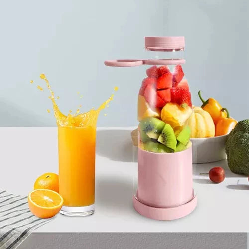 Compacte Draagbare Smoothie-Mixer met Fruitcontainer en Drinkdop