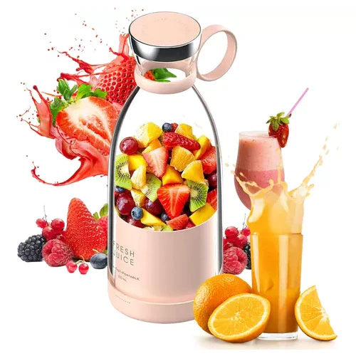 Compacte Draagbare Smoothie-Mixer met Fruitcontainer en Drinkdop