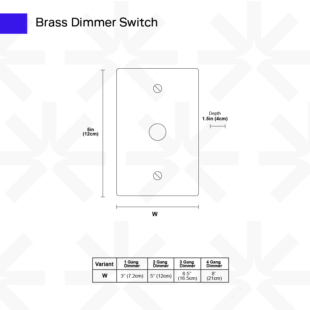 Messing Dimmer Schakelaar
