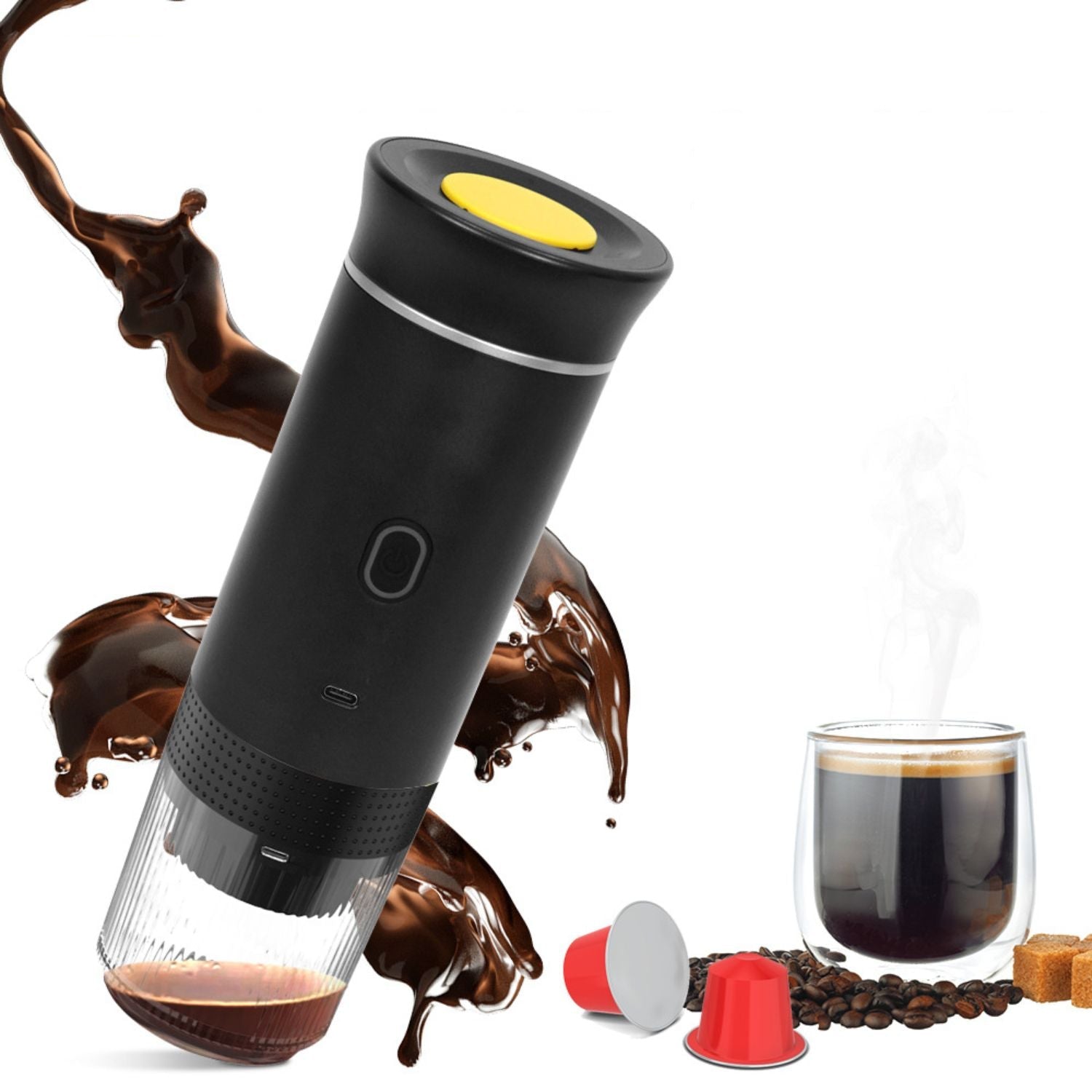 CaféÉlite Luxe 3-in-1 | Draagbare espressomachine voor perfecte koffiebeleving