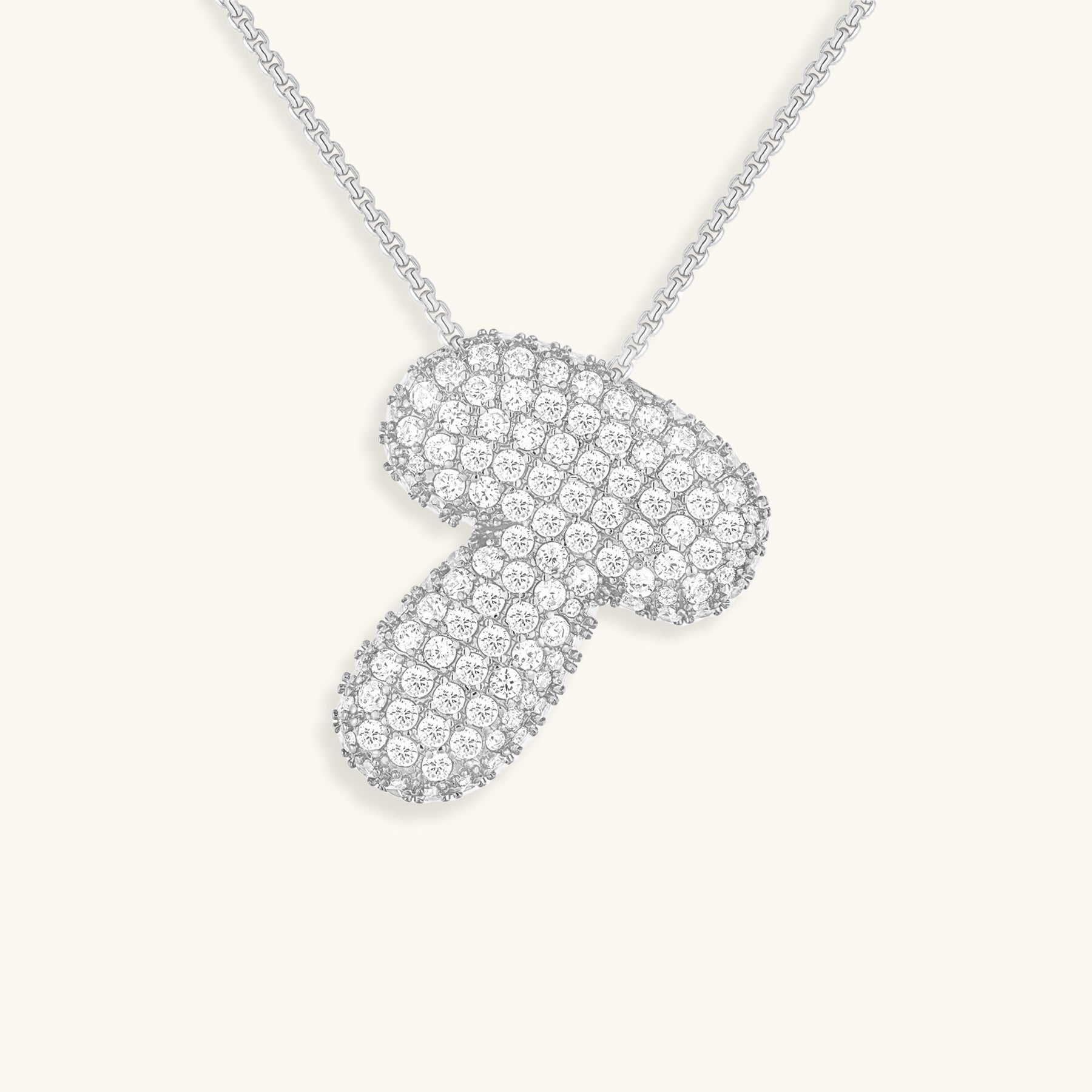 Bubble Initial-Diamant-Halsketting