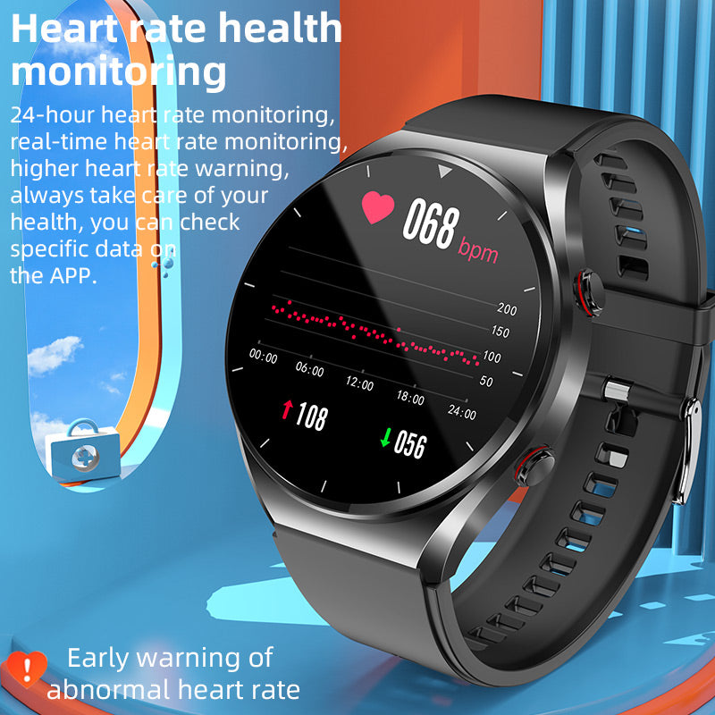 Een-Klik Bloedglucose|Bloedglucose Bloeddruk EKG|EKG HRV Hartslagmonitor Gezondheids-Smartwatch