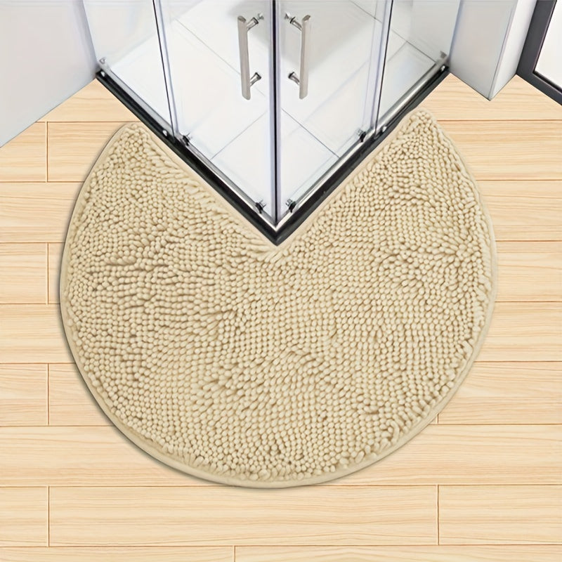Ronde LuxeChen Badmat Ultra-Zacht Chenille – Antislip & Sneldrogend