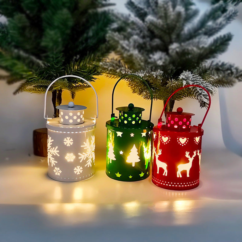 Elektronische Kerstkaars met Flikkerend LED Licht – Decoratieve IJzeren Kaars voor Binnen