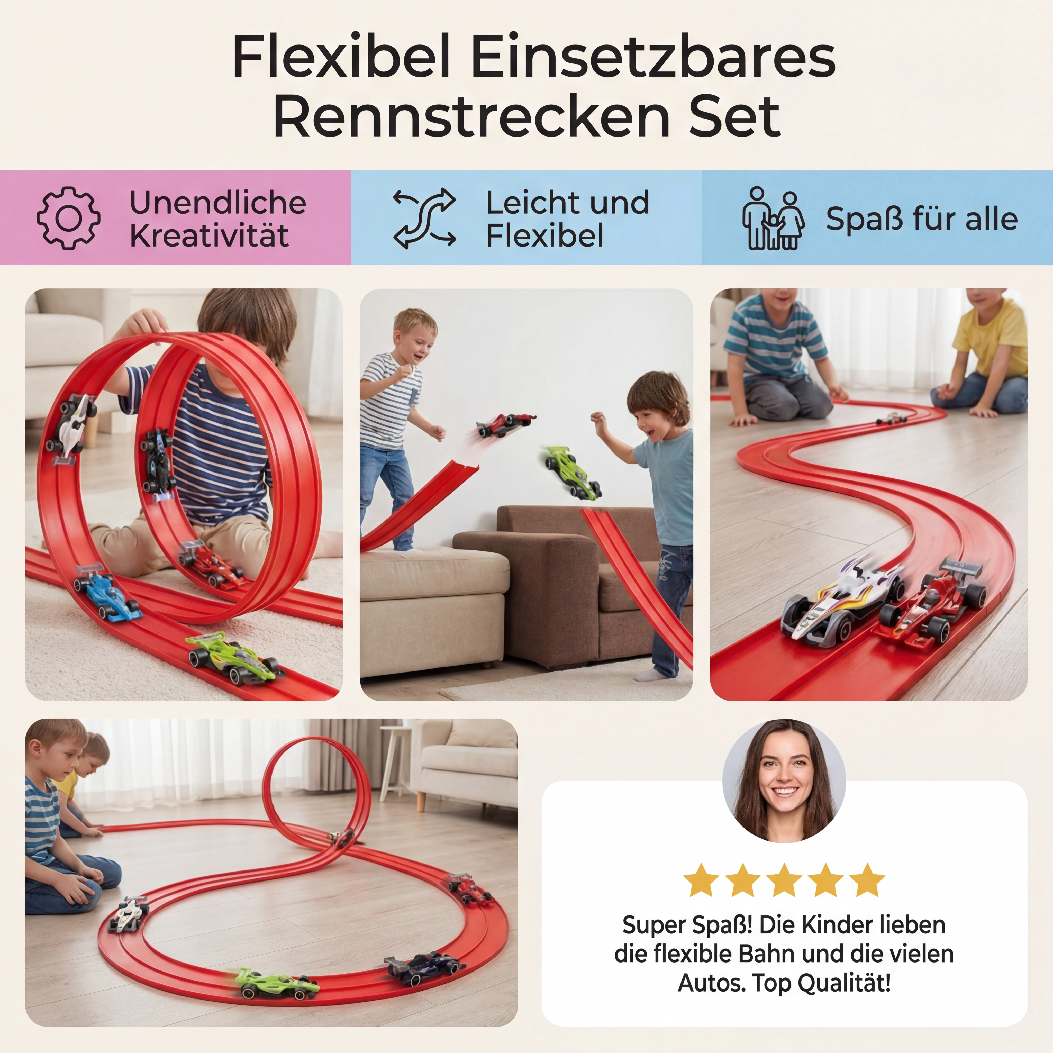 Flexibel Inzetbaar Racebaan Set