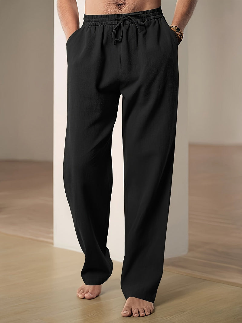 Casual Broek met Elastische Taille voor Mannen met Trekkoord | Ideaal voor Reizen en Dagelijkse Activiteiten