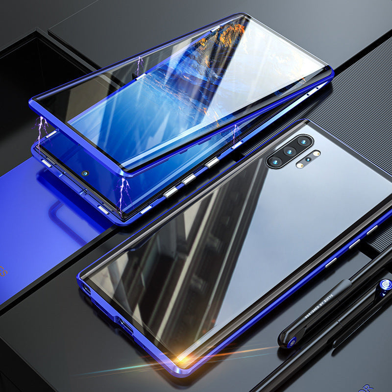 Sandsberg gehard glas dubbele telefoonhoes voor Samsung