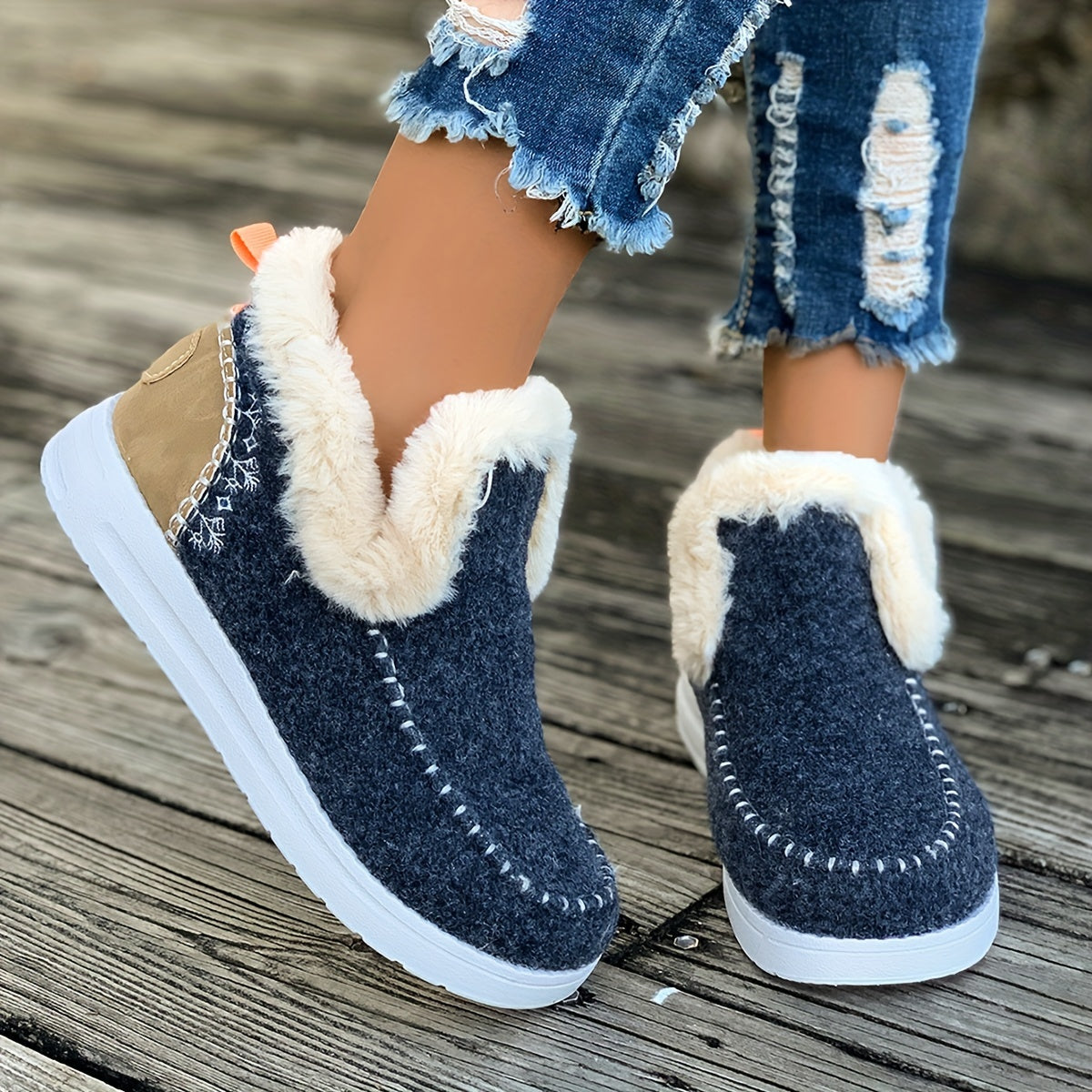 PlucheWarm Dameshuisschoenen – Antislip en Superzachte Wintervoering