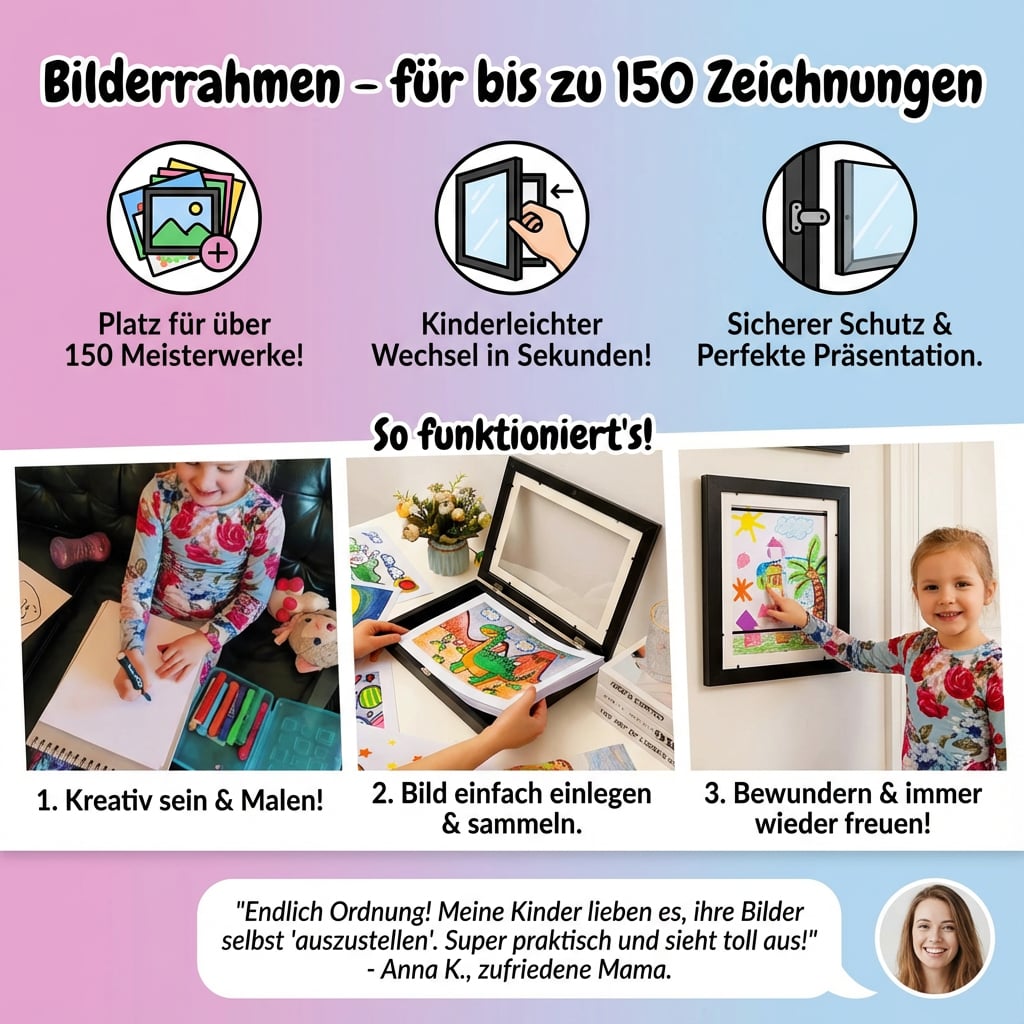 Fotolijst - voor maximaal 150 tekeningen