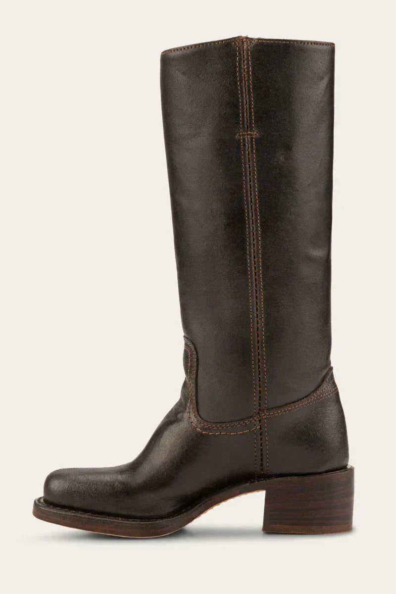 WesternSoul hoge dameslaarzen – stijlvolle leren look met blokhak en western-flair